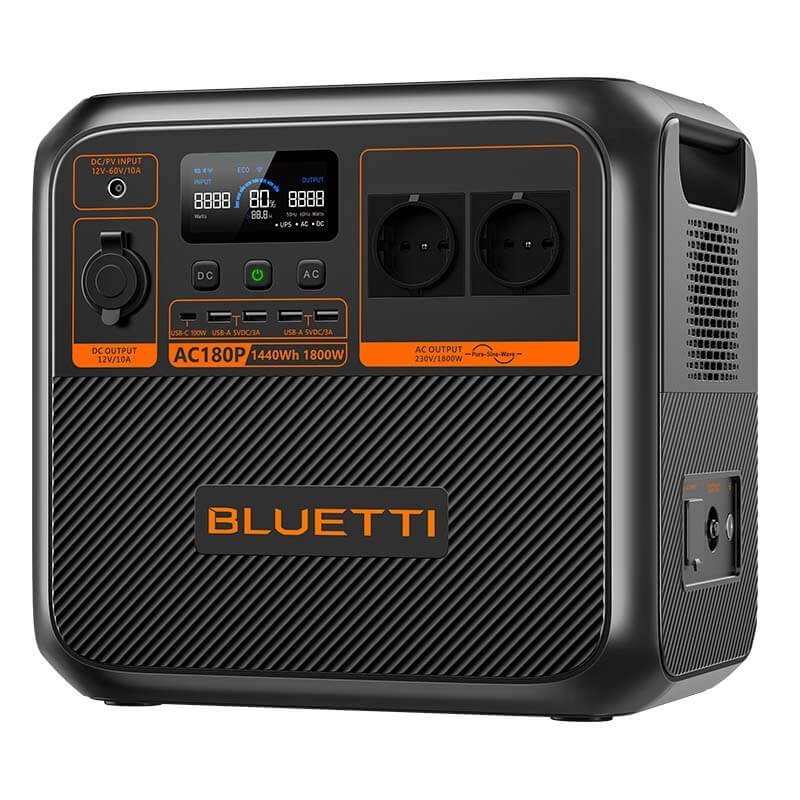 Bluetti AC180P : station électrique portable 1440 Wh, 1800 W, LiFePO4