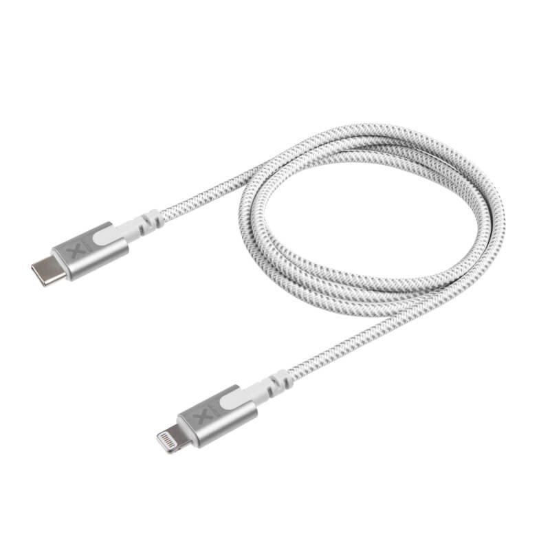 Xtorm Original USB-C auf Lightning Kabel, 1 m, weiß, Nylongewebe – Ansicht 1
