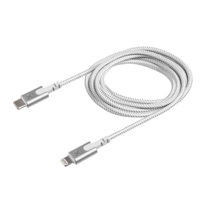 Xtorm Original USB-C auf Lightning Kabel, 3 m, weiß, Nylongewebe – Ansicht 1