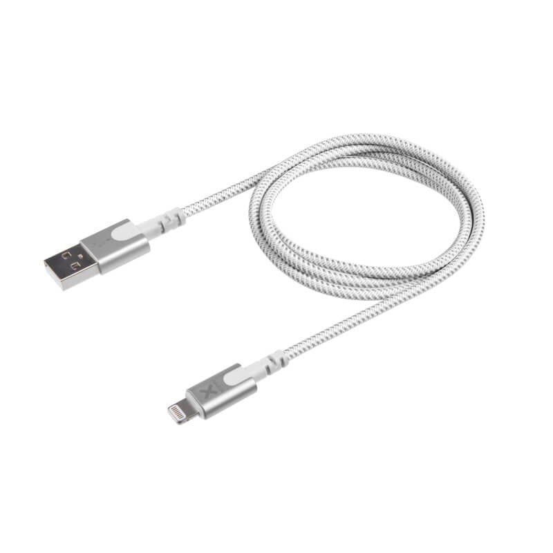 Xtorm Original USB auf Lightning Kabel, 1 m, weiß, Nylongewebe – Ansicht 1