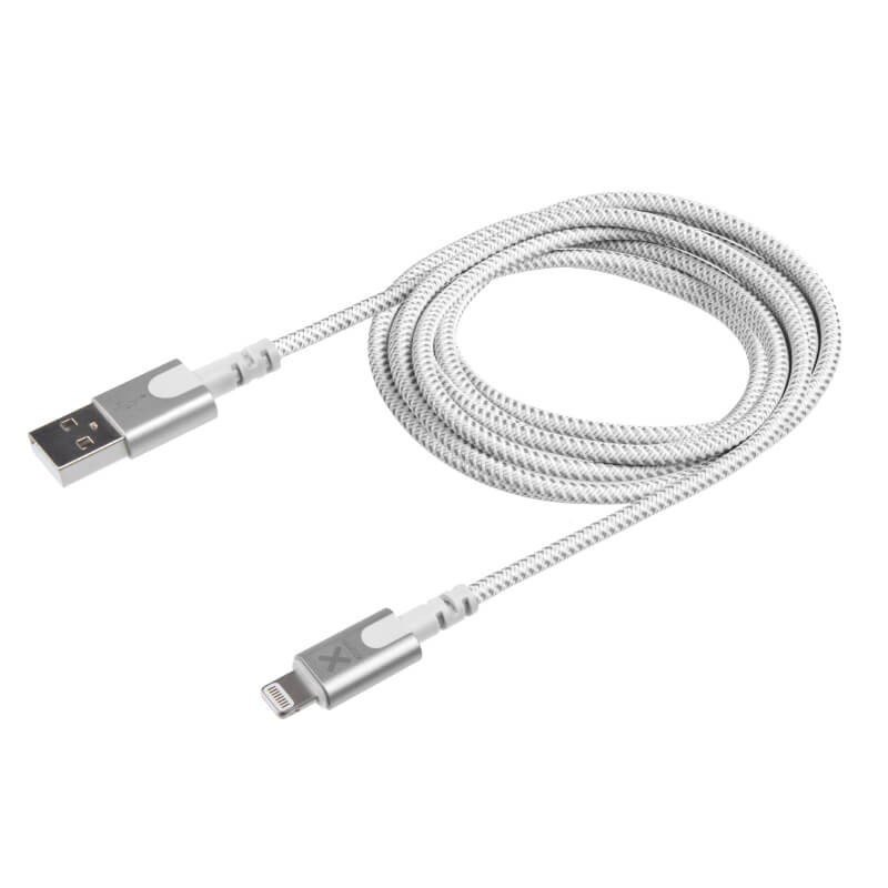 Xtorm Original USB auf Lightning Kabel, 3 m, weiß, Nylongewebe – Ansicht 1