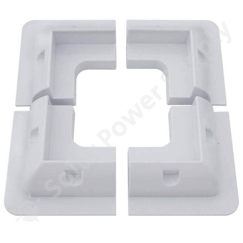 White ABS Plastic Corner Fixings for Solar Panels – view 3
