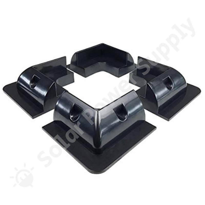 Black ABS Corner Brackets for Solar Panel Frames – view 2