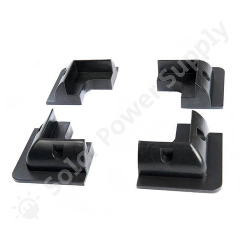 Black ABS Corner Brackets for Solar Panel Frames – view 3