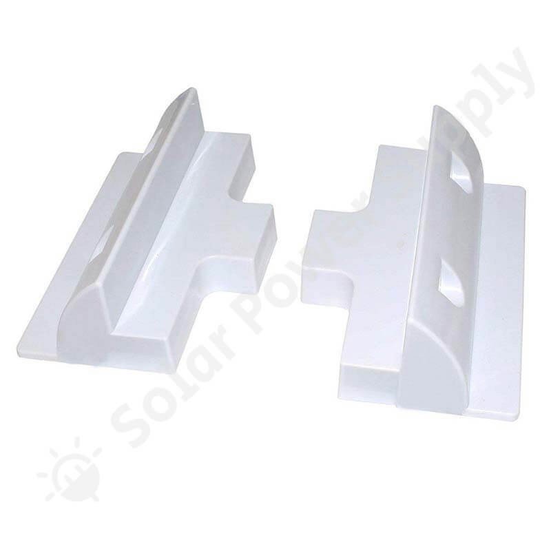 White ABS Connector Fittings for Solar Panel Mounting – view 2