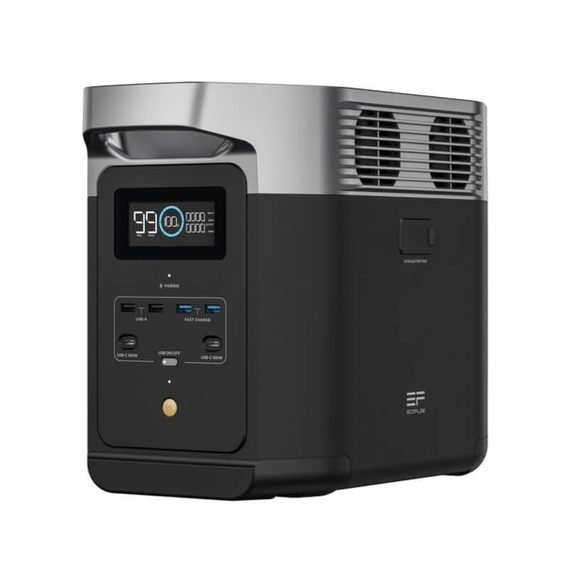 EcoFlow Delta 2 tragbare Powerstation, LiFePO4, 1024 Wh, 1800 W – Ansicht 1