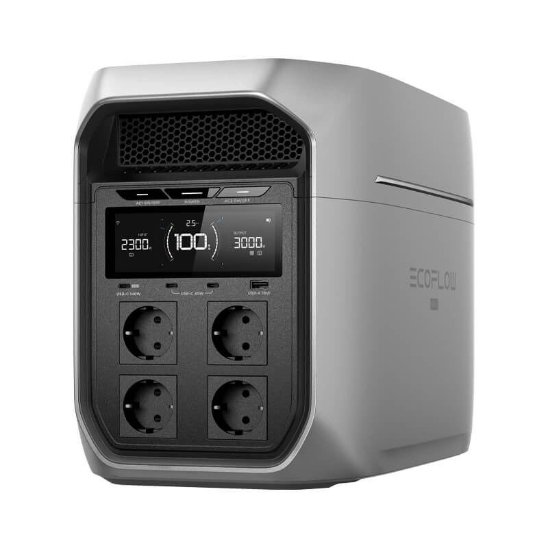 EcoFlow Delta 3 Max Plus Powerstation, 2048 Wh, 3000 W, USB-C 140W – Ansicht 1