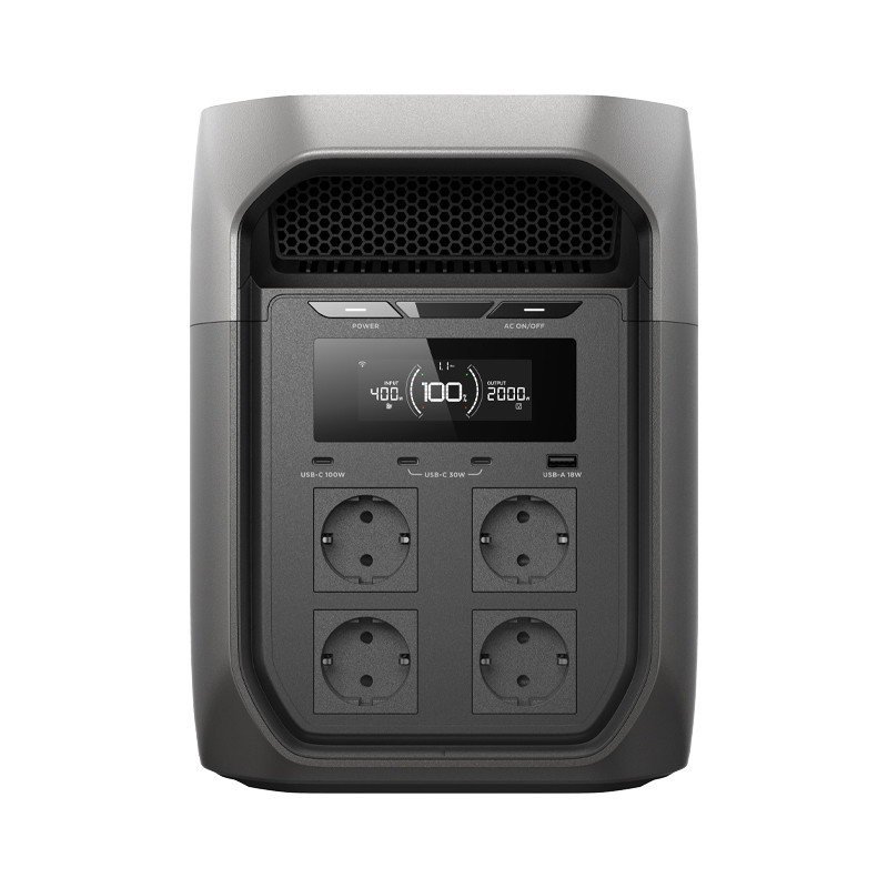 EcoFlow Delta 3 Max draagbaar powerstation, 2048 Wh LiFePO4, 2400 W – weergave 2