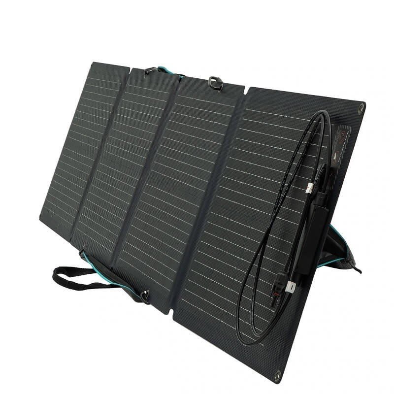 EcoFlow panneau solaire portable 110 W, silicium monocristallin, MC4, IP68 – vue 2