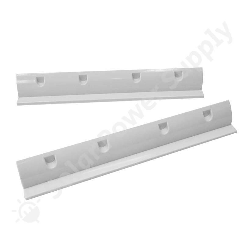 Kompaktes Haltespoiler-Set für Solarmodule, weißes ABS, 52 cm – Ansicht 1