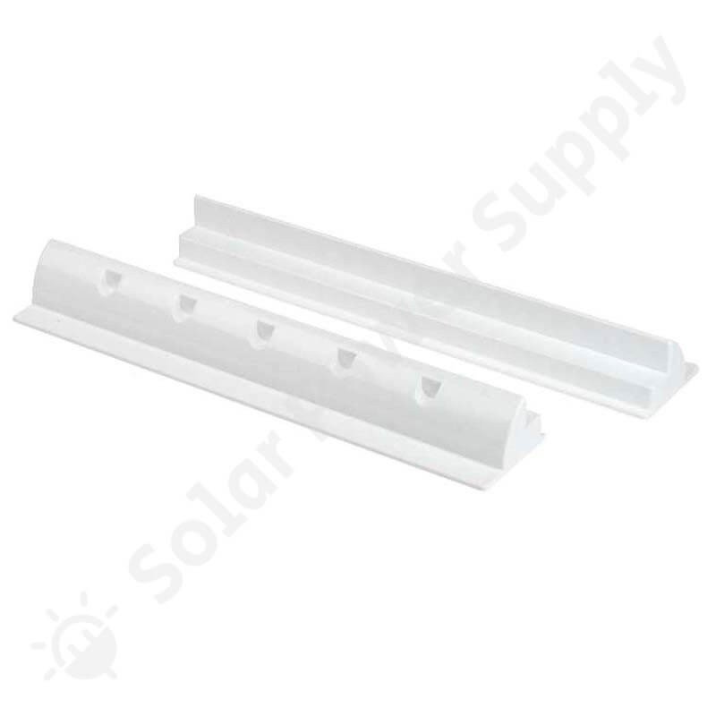 Spoilerset voor zonnepaneelmontage, witte ABS-kunststof, 68 cm – weergave 1