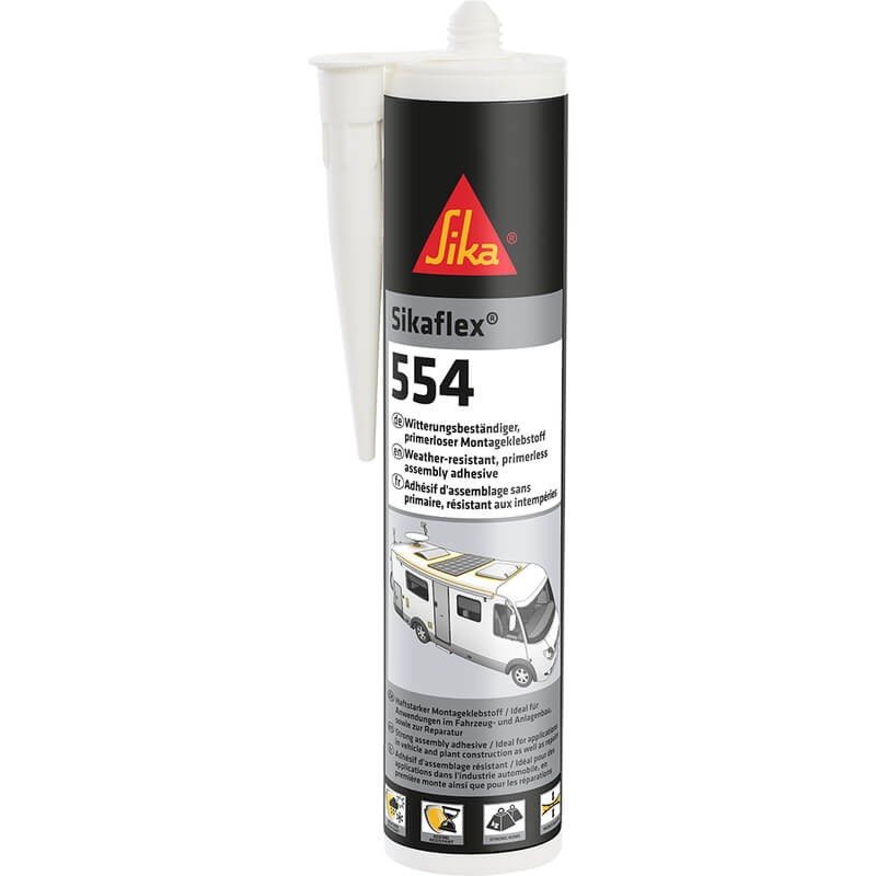 Sikaflex 554 wit: montagelijm met zeer goede weersbestendigheid – weergave 1