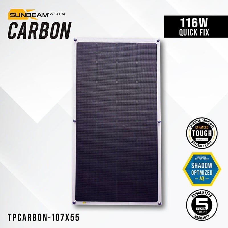 SUNBEAMSystem Tough+ Carbon Optimized IQ 116 W Flexible Panel, MC4 Output – view 3