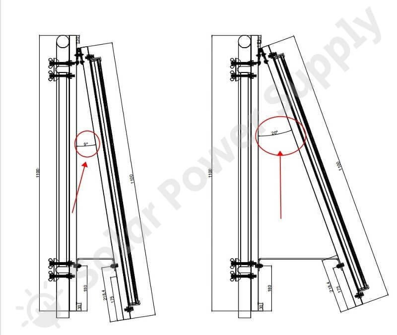 Balkonständer für Solarmodule mit festem Winkel von 9°, 5 kg – Ansicht 2