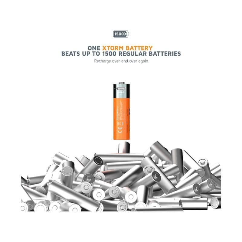 Xtorm NextGen AA Rechargeable Batteries, USB-C Charging, Set of 4 – view 2
